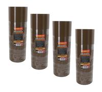 Cinta de embalaje marrón de 75 mm x 68 metros por rollo, resistente, 16 rollos