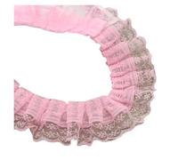 Cinta de encaje bordada, Cinta bordada de encaje poliéster/algodón, 45 mm ancho, 1-2 yardas, multicolor(Color2,2 Yards)