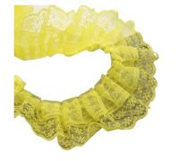 Cinta de encaje bordada, Cinta bordada de encaje poliéster/algodón, 45 mm ancho, 1-2 yardas, multicolor(Color4,2 Yards)