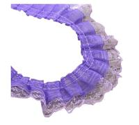 Cinta de encaje bordada, Cinta bordada de encaje poliéster/algodón, 45 mm ancho, 1-2 yardas, multicolor(Color6,2 Yards)