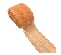 cinta de encaje bordado 10 yardas (40 mm) de encaje bordado bilateral for manualidades, cinta, decoración, costura DIY para vestido de novia(Orange)