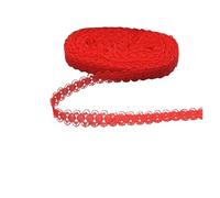 cinta de encaje bordado 10 yardas de hermoso bordado encaje 14 mm ancho, cinta, accesorios bricolaje, tela, suministros costura, ropa para vestido de novia(Red,5 yards)