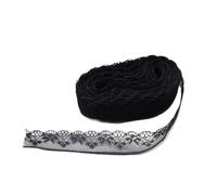 cinta de encaje bordado Cinta de encaje 10 yardas, 20 mm ancho, for decoración bodas, con bordado artesanal, for coser y decorar para vestido de novia(Black)