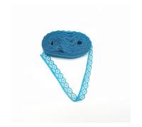 cinta de encaje bordado Cinta de encaje blanca 10 yardas, tela DIY, decoración bodas, ropa mujer, accesorios florales, etc para vestido de novia(Lake Blue)