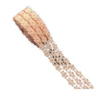 cinta de encaje bordado Cinta de encaje bordada 5 yardas y 25 mm, adorno tela for decoración, manualidades costura hechas a mano, africano para vestido de novia(Rose Gold)