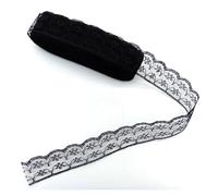 cinta de encaje bordado Tela de cinta encaje negra 10 yardas, for hacer tú mismo vestidos boda, accesorios decoración, telas for coser ropa para vestido de novia(10 Width 2.3cm)