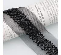 Cinta de encaje con cuentas de 1 yarda, accesorios de costura para prendas, adornos para ropa, vestido, cuello, puños, manualidades DIY, apliques de costura