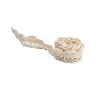 Cinta de encaje de algodón blanco suave de 20 metros, elegante acabado artesanal para fiesta de boda, envoltura de regalos, corte libre para el hogar, función: Decoración de ropa, paquete de regalo