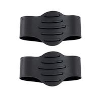 Cinta de encaje de fútbol, silicona, transpirable, correa para punta de zapatos, accesorios de fútbol con diseño de agarre alto y protector elástico que mantiene los cordones, Negro , Ver descripción