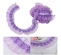 Cinta de Encaje de Malla de 5 Yardas, Malla con Adornos de Encaje, 5 Yardas, Multicolor, Adornos de Encaje Bordados de 5 Yardas, Puntos de Impresión de 45 Mm, Adornos Plisados,