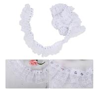 Cinta de Encaje de Malla de 5 Yardas, Malla con Adornos de Encaje, 5 Yardas, Multicolor, Adornos de Encaje Bordados de 5 Yardas, Puntos de Impresión de 45 Mm, Adornos Plisados,