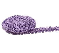 Cinta de encaje de tela, Borde de cordón trenzado retorcido de 0,8 cm x 50 m, multicolor(Pu-rple)