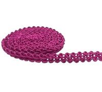Cinta de encaje de tela, Borde de cordón trenzado retorcido de 0,8 cm x 50 m, multicolor(Rose)