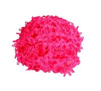 Cinta de encaje elástica de 5 a 10 yardas, bucles de botones de Color blanco y negro, adorno de encaje hecho a mano Multicolor for costura de ropa, banda de goma(Bright rose red,14mm 10yards)