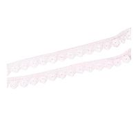 Cinta de encaje, Encaje de 2 yardas de color con bordado de flor de ciruelo pequeña, tela hueca for vestido, costura manual DIY(Beige)
