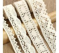Cinta de encaje floral, 10m Floral Lace Edging Trim For DIY Crafts Wedding Gift Wrapping Holiday Decor(Style C Width 1.1cm)