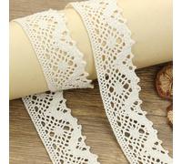 Cinta de encaje floral, 10m Floral Lace Edging Trim For DIY Crafts Wedding Gift Wrapping Holiday Decor(Style Q Width 3cm)