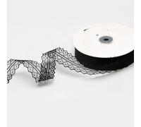 Cinta de encaje floral, Embroidered Floral Lace Trim Ribbon Multicolor 3 CM x 50 Yards DIY Crafts Wedding Sewing(Black)