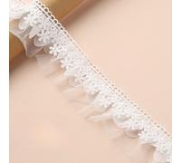 Cinta de encaje floral, Lace Ribbon 1-2 Yards 3.5-8cm Scalloped Floral for DIY Crafts Sewing Wedding(Style 6 Width 6.5cm,2 yards)