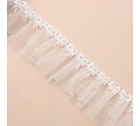Cinta de encaje floral, Lace Ribbon 1-2 Yards 3.5-8cm Scalloped Floral for DIY Crafts Sewing Wedding(Style 17 Width 8cm,1 yard)