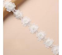 Cinta de encaje floral, Lace Ribbon 1-2 Yards 3.5-8cm Scalloped Floral for DIY Crafts Sewing Wedding(Style 15 Width 5.7cm,2 yards)