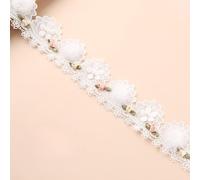 Cinta de encaje floral, Lace Ribbon 1-2 Yards 3.5-8cm Scalloped Floral for DIY Crafts Sewing Wedding(Style 8 Width 6cm,2 yards)