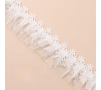 Cinta de encaje floral, Lace Ribbon 1-2 Yards 3.5-8cm Scalloped Floral for DIY Crafts Sewing Wedding(Style 12 Width 6.5cm,1 yard)