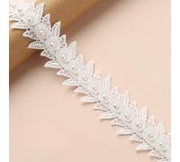 Cinta de encaje floral, Lace Ribbon 1-2 Yards 3.5-8cm Scalloped Floral for DIY Crafts Sewing Wedding(Style 19 Width 4.5cm,2 yards)