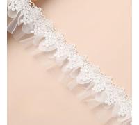 Cinta de encaje floral, Lace Ribbon 1-2 Yards 3.5-8cm Scalloped Floral for DIY Crafts Sewing Wedding(Style 20 Width 6.5cm,1 yard)