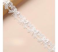 Cinta de encaje floral, Lace Ribbon 1-2 Yards 3.5-8cm Scalloped Floral for DIY Crafts Sewing Wedding(Style 2 Width 3.5cm,1 yard)