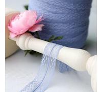 Cinta de encaje floral, Lace Trim Ribbon Embroidery Scallop Edge Flower Design Wedding Gift Wrap Multicolor 2-10m(Blue Width 2.8cm,6 meters)