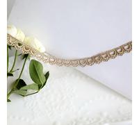 Cinta de encaje floral, Polyester Floral Lace Edging Ribbon 1/2m Scalloped Edge Wedding Gift Craft(Style C,2 meters)