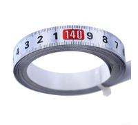 Cinta de escala de acero con diseño de borde recto e incrementos milimétricos precisos para configuración CNC y alineación manual de herramientas (reverso de 2 metros)