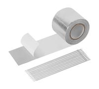 Cinta de escape de alta temperatura | Cinta adhesiva de reparación de tuberías con 20 bridas de acero inoxidable, cinta de reparación de escape, para coche, motocicleta, calefacción, motor, horno