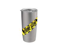 Cinta de escena del crimen, divertido gráfico de humor para fiestas Vaso térmico de acero inoxidable de doble pared