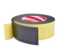 Cinta de espuma autoadhesiva para burletes, Cinta autoadhesiva de sellado espuma EVA, negra, 2m/10m, 2-20mm espesor, 10-30mm ancho(2mm X 20mm X 10m)