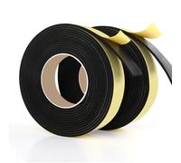 Cinta de espuma autoadhesiva para burletes, Cinta de espuma autoadhesiva EPDM, tira sellado goma, negra, 5mm x (35-60) mm(5mmx55mm)