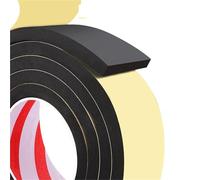 Cinta de espuma autoadhesiva para burletes, Tamaños múltiples autoadhesivos del negro de la cinta sello espuma EPDM(2mm X 30mm X 10m)