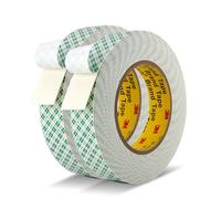 Cinta de espuma de doble cara de 25 mm x 5,5 m 2 rollos cinta adhesiva de montaje de alto cizallamiento con resistencia a altas temperaturas Para montaje interior y exterior