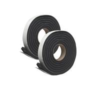 Cinta de espuma de goma esponjosa gruesa Frost King R516H, 1-1/4 pulgadas x 7/16 pulgadas x 10 pies, color negro, paquete de 2