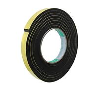 Cinta de espuma EVA de una sola cara, impermeable, para aislamiento de puertas y ventanas, cinta de sellado de espuma de alta densidad de 12 mm de ancho x 3 mm de alto x 5 m de largo