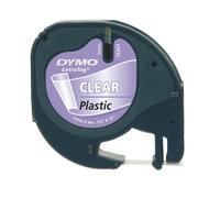 Cinta de Etiquetado Dymo S0721530 Negro-Transparente 12mm x 4m LetraTag Poliéster