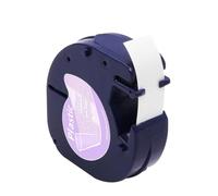 Cinta de etiquetas 91201 91200 12 mm x 4 m LT compatible con la impresora de etiquetas de plástico Letra Tag LT-100H(Black on Clear)