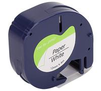 Cinta de Etiquetas Compatible para recambios de reemplazo de Etiquetadoras de Papel Autoadhesivas, impresoras en Negro sobre 0.5 Pulgadas x 13 pies