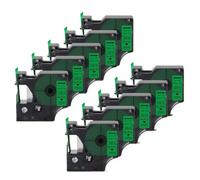 Cinta de etiquetas D1 de 12 mm 45020 Casete de cinta blanca sobre transparente Compatible con la rotuladora LM 160 280 LabelManager para suministros de impresora número de pieza 45020(Black on Green)