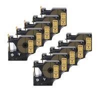 Cinta de etiquetas D1 de 12 mm 45020 Casete de cinta blanca sobre transparente Compatible con la rotuladora LM 160 280 LabelManager para suministros de impresora número de pieza 45020(Black on Gold)