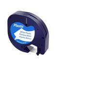 Cinta de etiquetas de 12 mm 91201 Compatible con 91200 91202 91203 91204 91331 91221 12267 59422 - Para rotuladora LT-100H(Plastic Red)