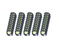Cinta de Etiquetas de 12 mm con Fondo Blanco y Texto Negro (10/20/30/50 Unidades, 91331, 91201) - Compatible con Dymo LetraTag LT100H y LT-100T(White-50pcs)