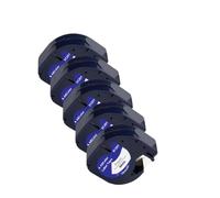 Cinta de Etiquetas de plástico 5 Piezas 10 Piezas 91201 91331 12267 91202 91200 12 mm Compatible con Impresora de Etiquetas LT100H(5PK Black on White)