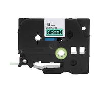 Cinta de etiquetas laminada PET de 18 mm x 8 m Impresión rápida, duradera y de, transparente, de larga duración para impresora de etiquetas PT E100B, negro sobre rojo, amarillo (Texto negro de 18